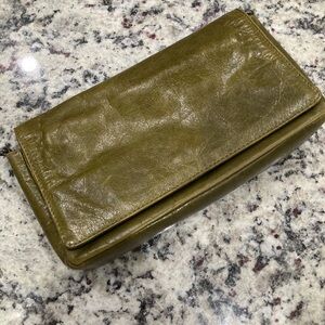 Hobo international Olive Green Leather Clutch